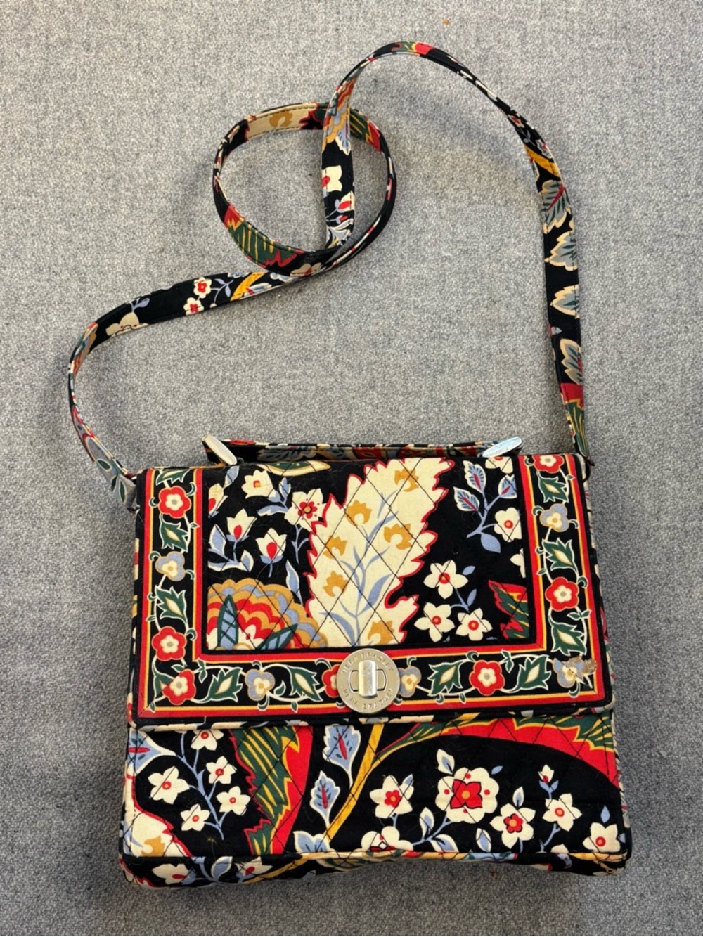 Vera Bradley Julia Crossbody Bag Purse Versailles Pattern